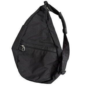 Ameribag Black Healthy Back Bag Polyester Black Microfiber Travel Comfort 11x19